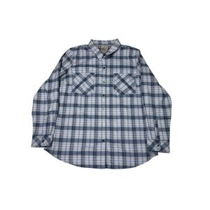 5.11 Tactical Mens Extra Large Plaid Long Sleeve Button Up Shirt Blue Khaki